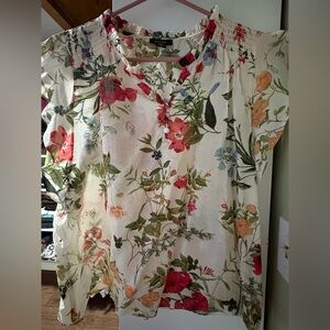 Halogen cap sleeve blouse in medium